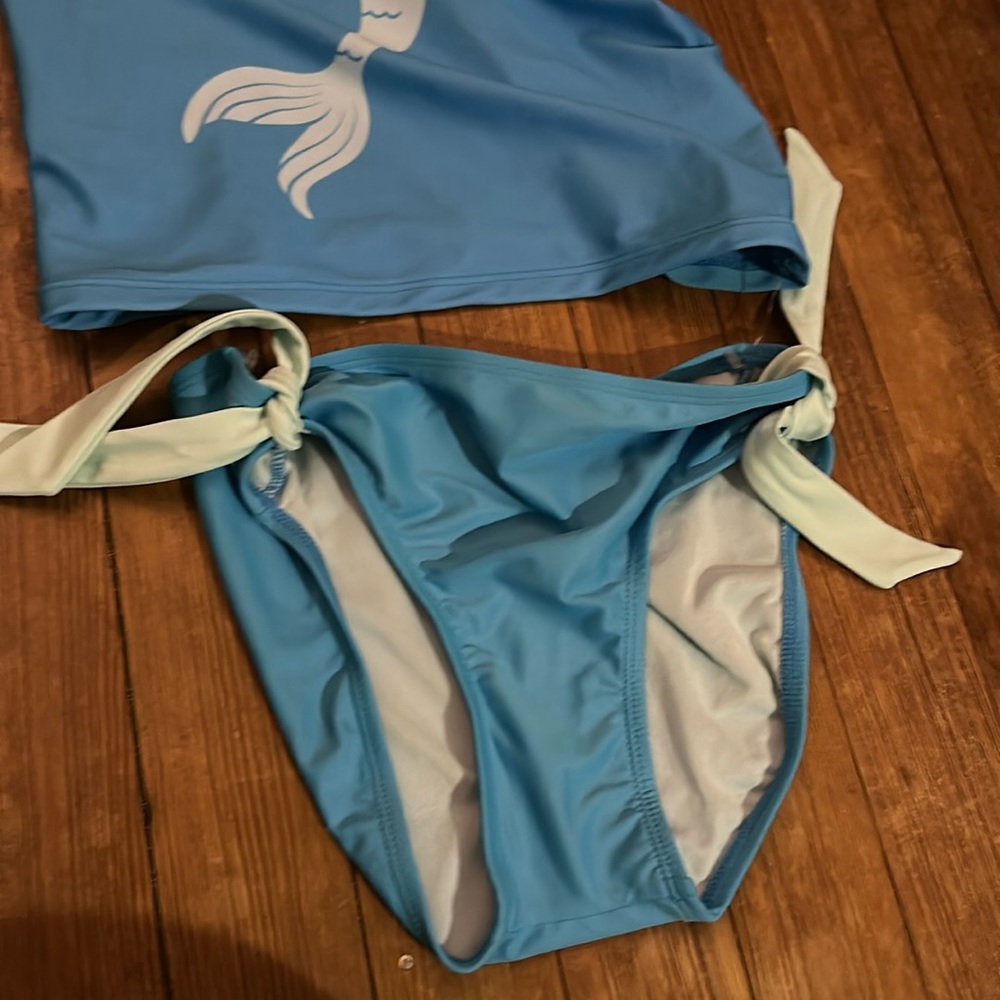 2 new girls bathing swimsuit mermaid justice blue clothing bundle 12 vintage NWT - Picture 8 of 12
